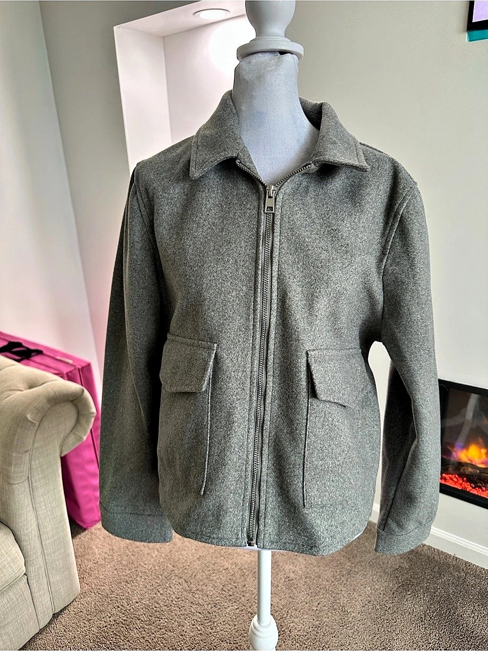 TRUTH by Republic Gray Utility Jacket Size Medium NWT